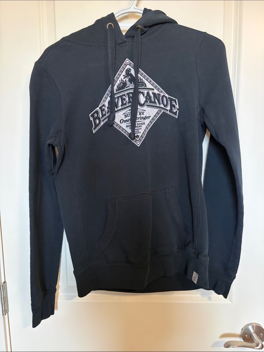 Women's Black Beaver Canoe Graphic Hoodie